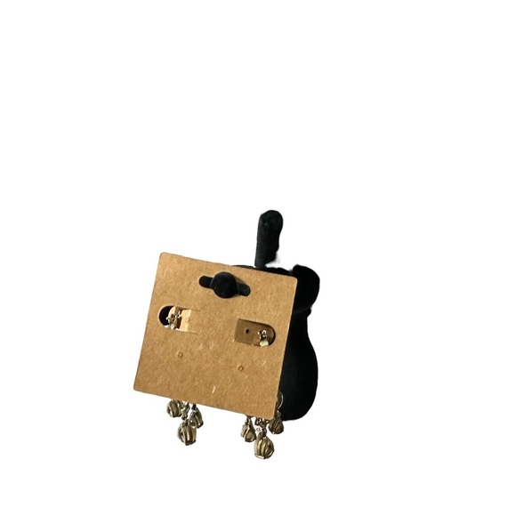 Vintage Signed Monet Chandelier Prong Set Stones Crystal Dangle Pierced Earrings - Picture 6 of 10